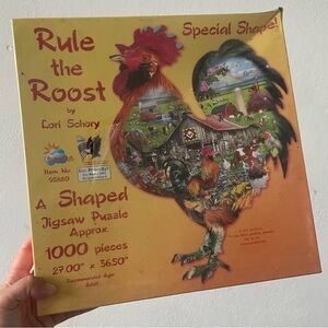Rooster shaped jigsaw puzzle 🐓